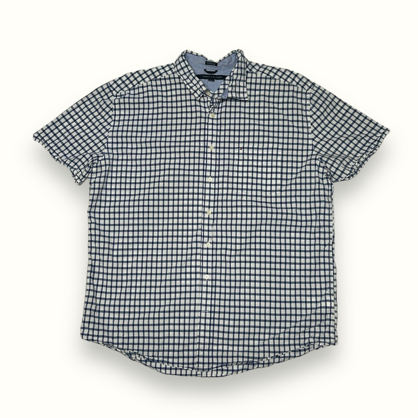 Tommy Hilfiger short sleeve check shirt (XXL)