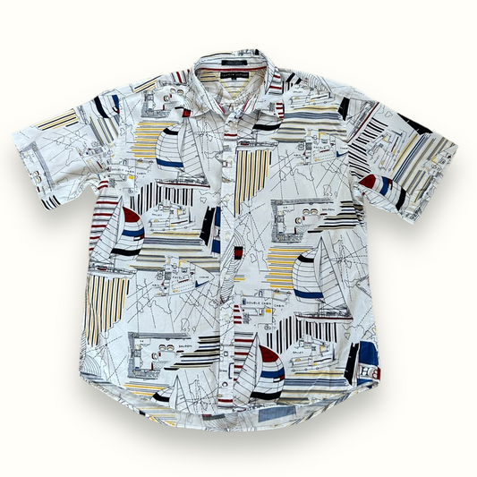 Vintage Tommy Hilfiger short sleeve shirt (XL)