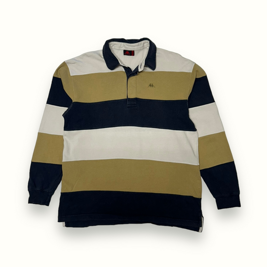 Vintage Kappa striped rugby polo (L)