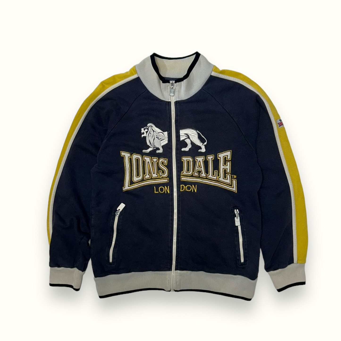 Vintage Lonsdale spell out full zip sweatshirt (M)