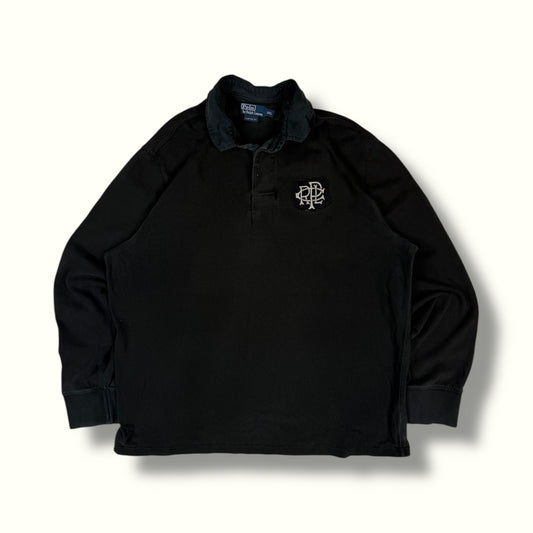 Vintage 90s ralph lauren rugby polo shirt rare black