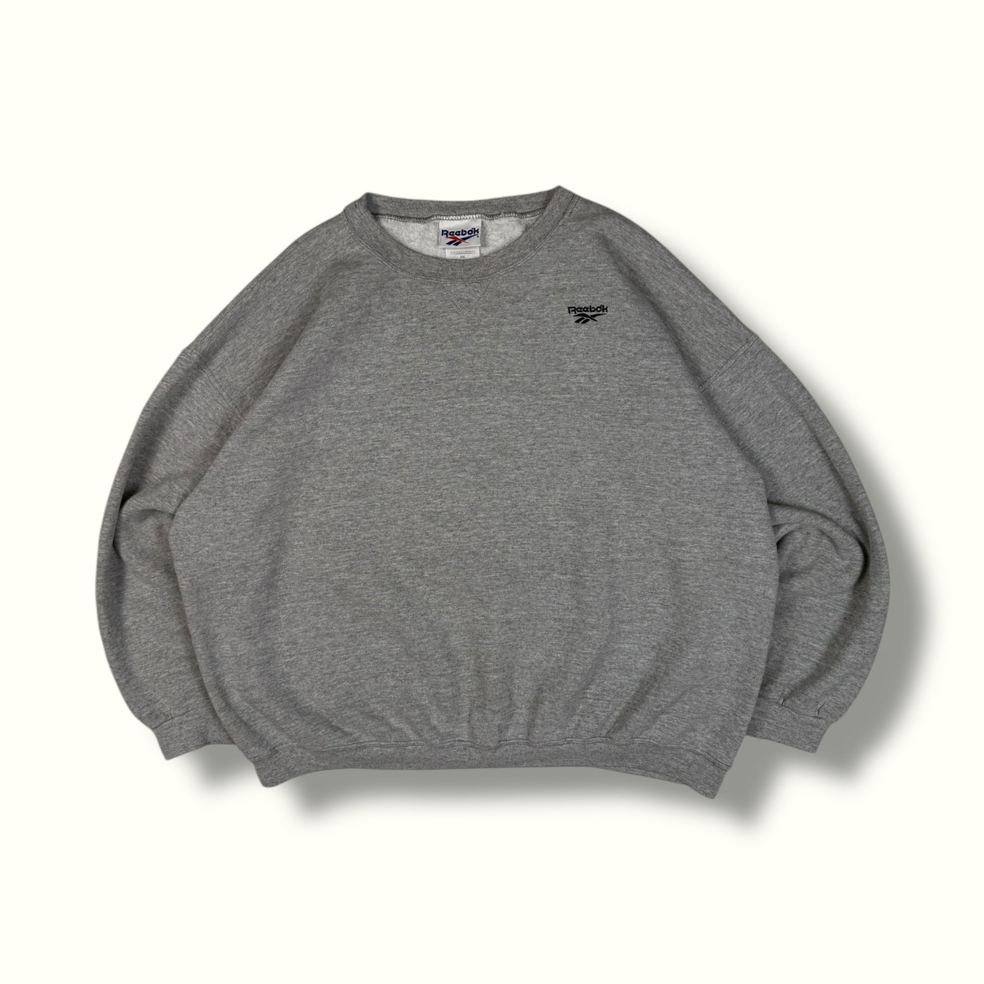 Vintage 90s reebok small logo crewneck grey