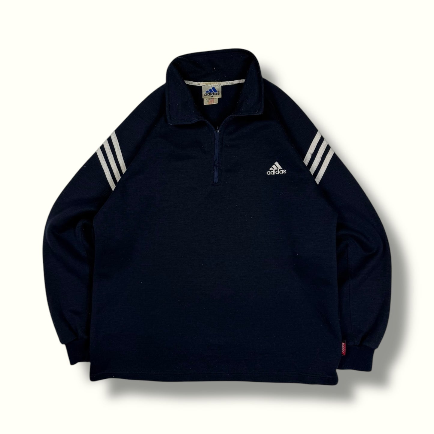 Vintage Adidas quarter zip navy blue