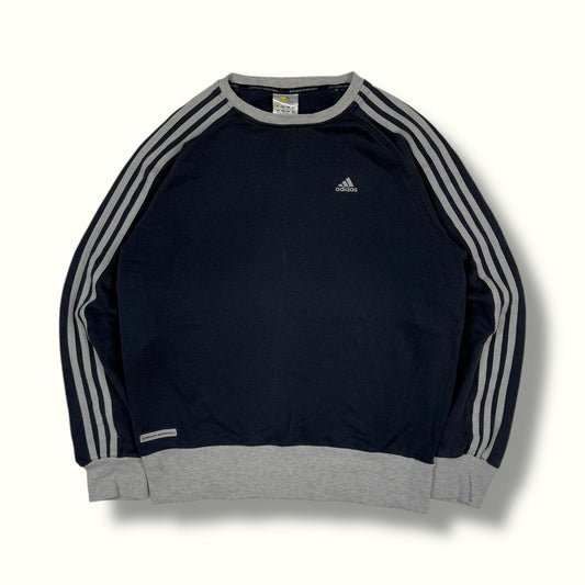 Vintage adidas sweatshirt 3 stripes navy