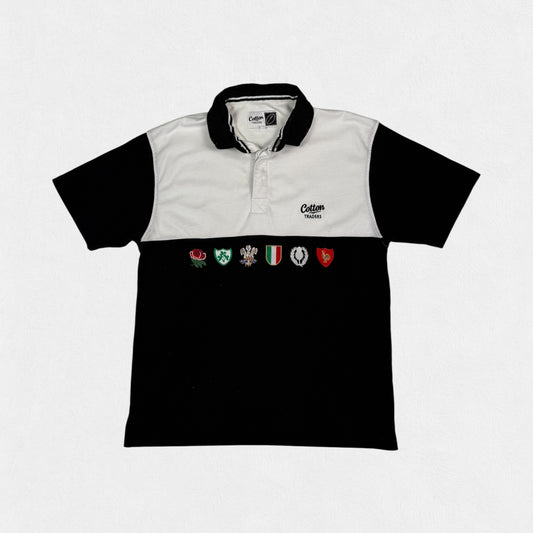 Vintage Cotton Traders six nations rugby polo shirt