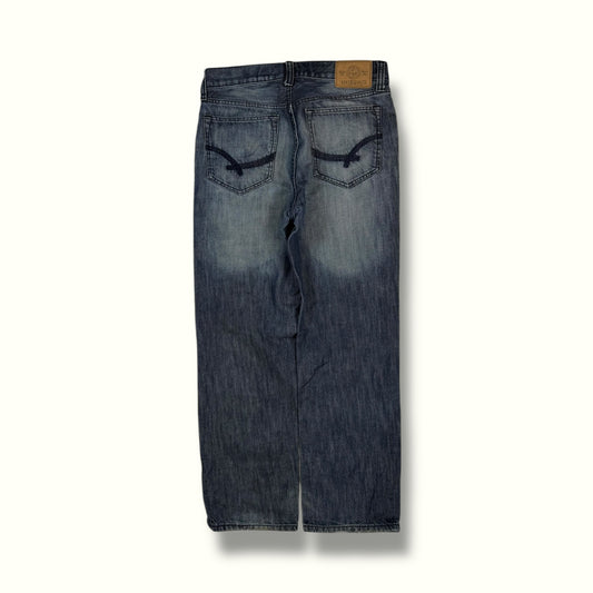 Vintage 00s Ecko Unltd hip hop jeans baggy fit blue