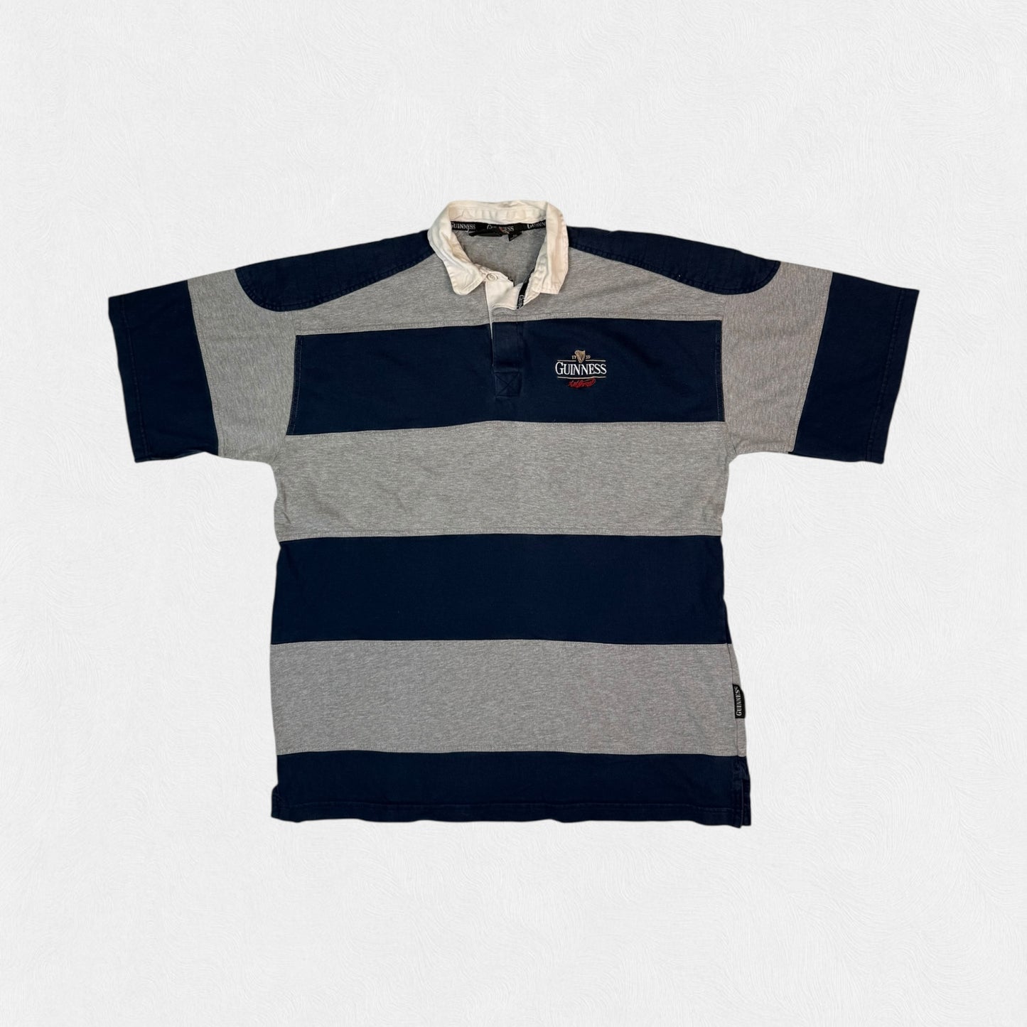 Vintage Guinness striped rugby polo shirt