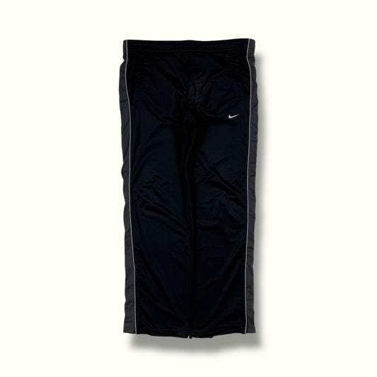 Vintage Nike baggy side stripe track pants black and grey