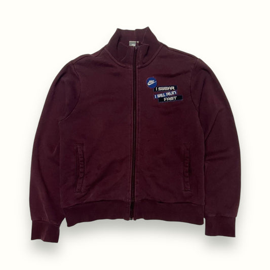 Vintage Nike full zip sweatshirt burgundy 2000s