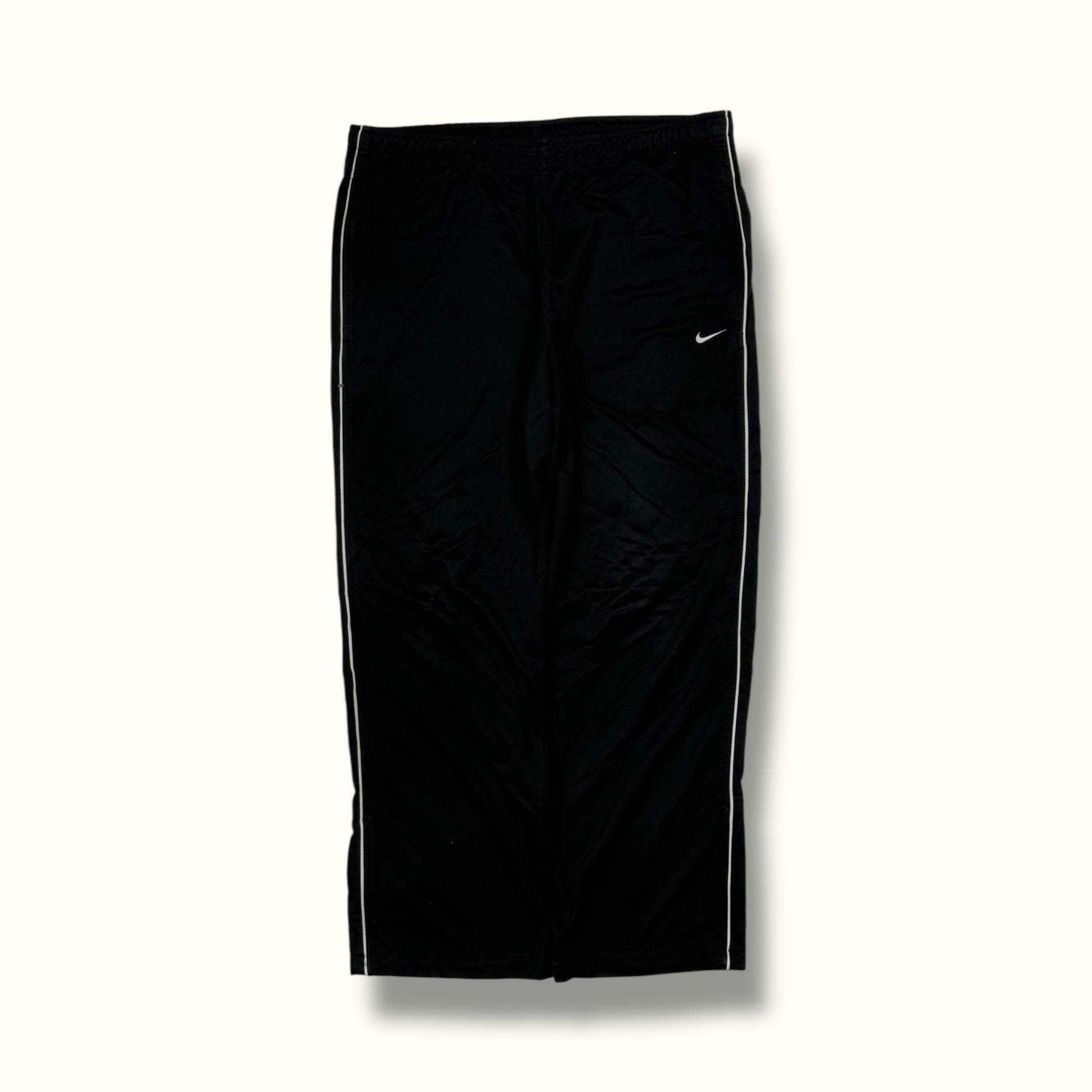 Vintage Nike black baggy side stripe track pants