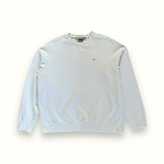 Vintage Nike mini swoosh white sweatshirt