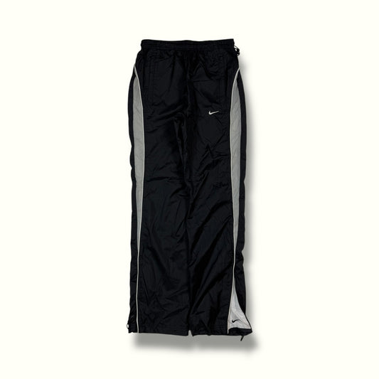 Nike baggy side stripe track pants black