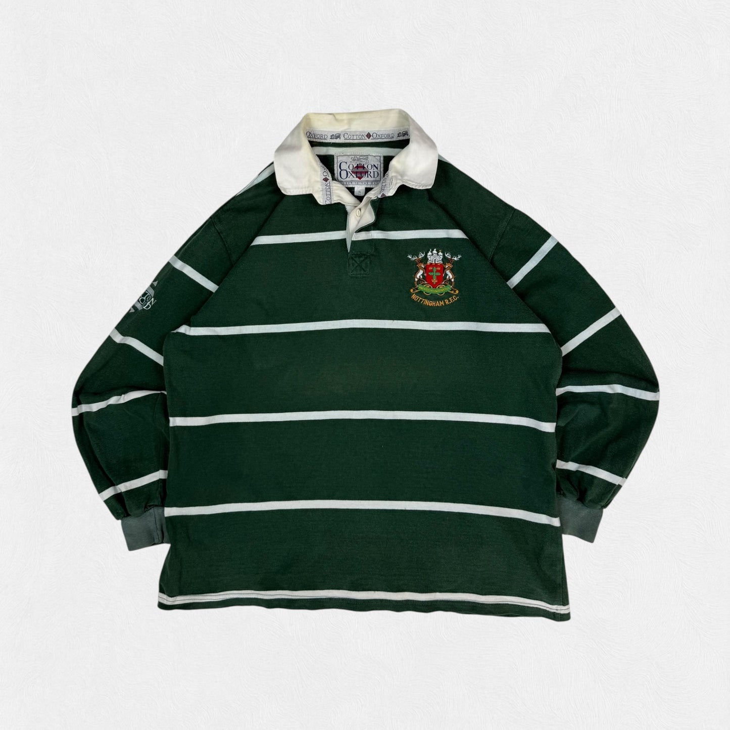 Vintage Nottingham 1993-95 Cotton Oxford home rugby shirt