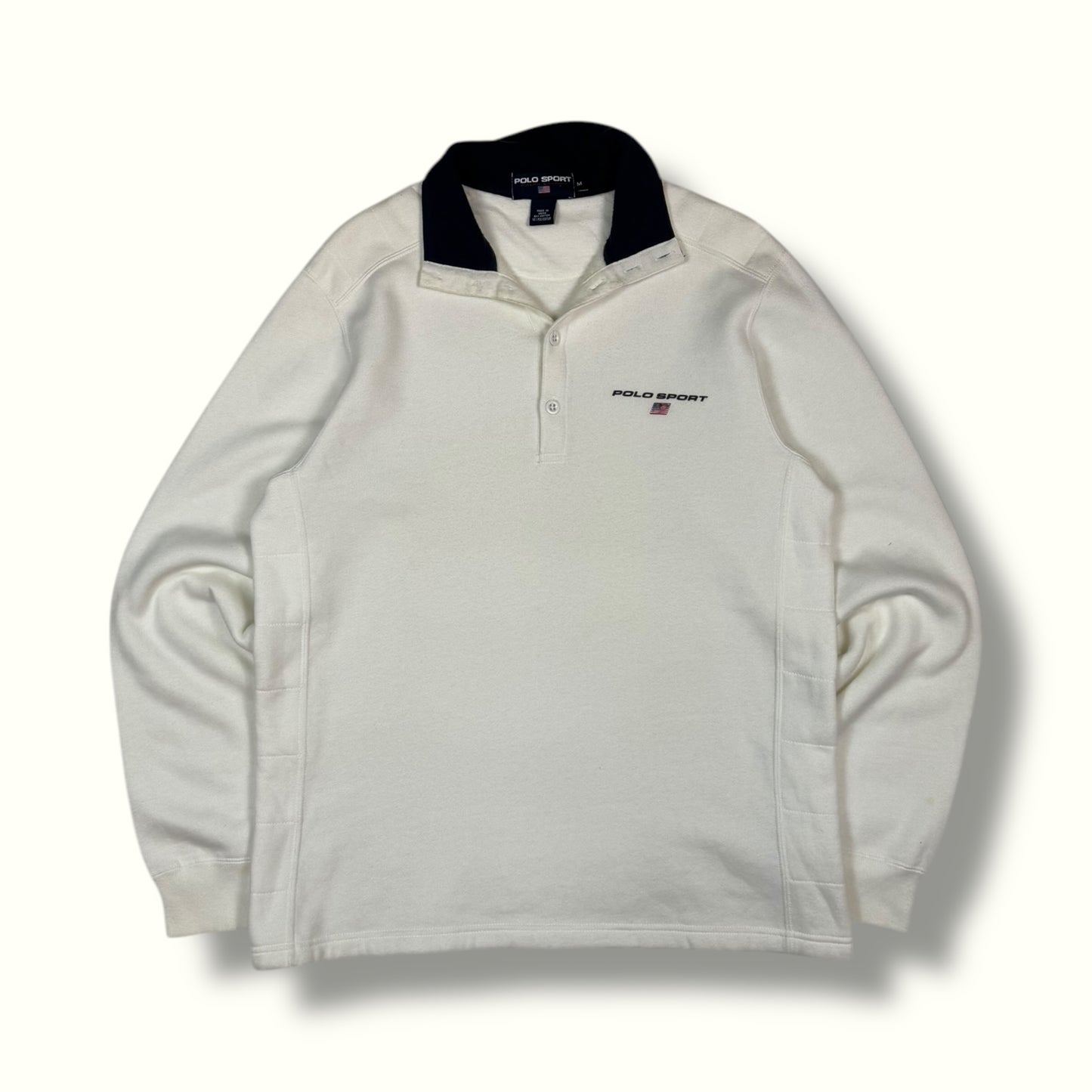 Vintage Polo Sport sweatshirt collar white