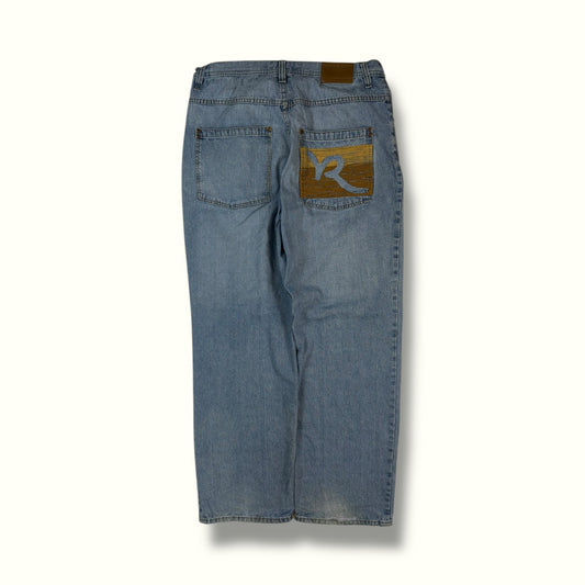 Rocawear 00s hip hop jeans pocket logo blue