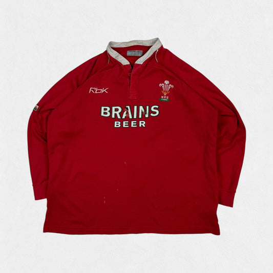Vintage Wales 2007/08 Reebok home rugby union shirt