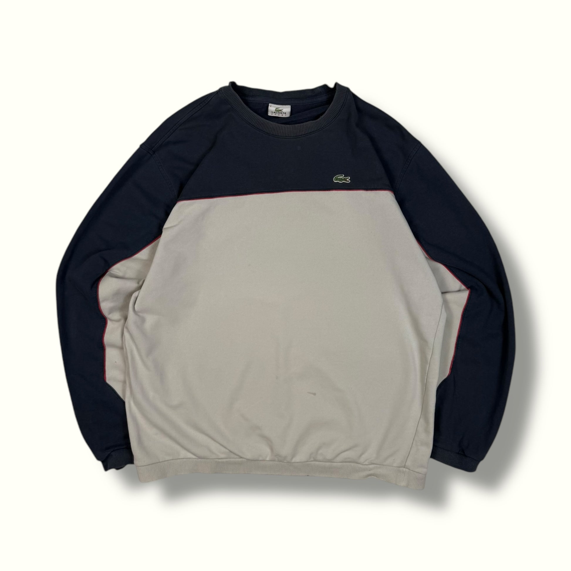 Vintage Lacoste sweatshirt cream and navy