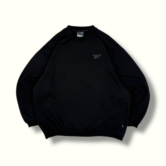 Vintage 00s reebok small logo sweatshirt black
