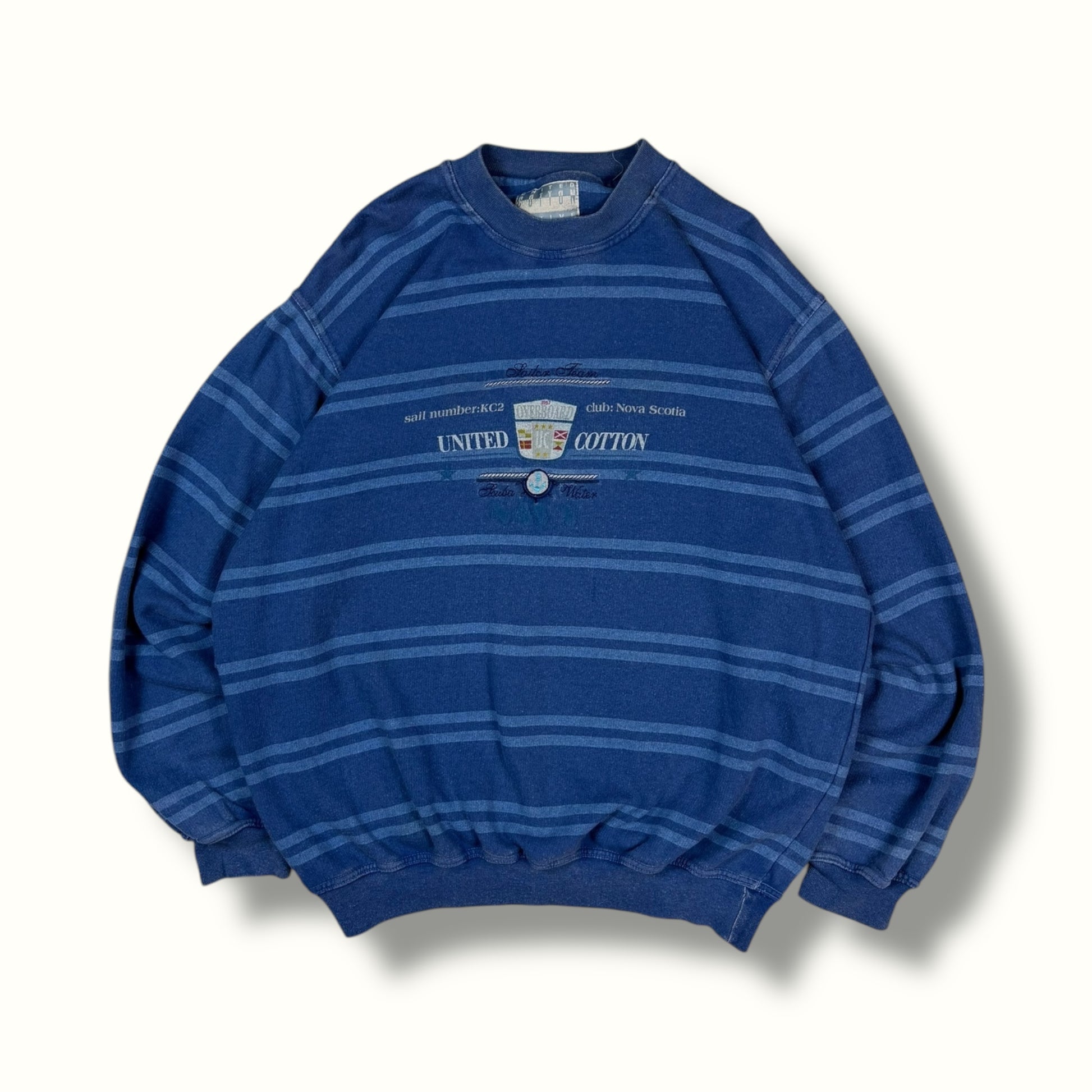 Vintage striped sweatshirt blue