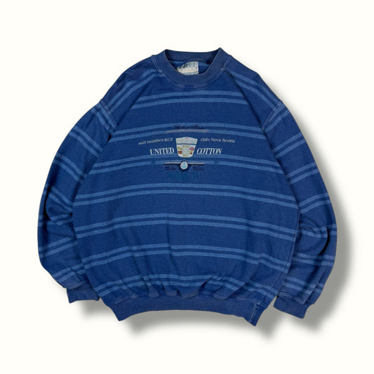 Vintage striped sweatshirt blue