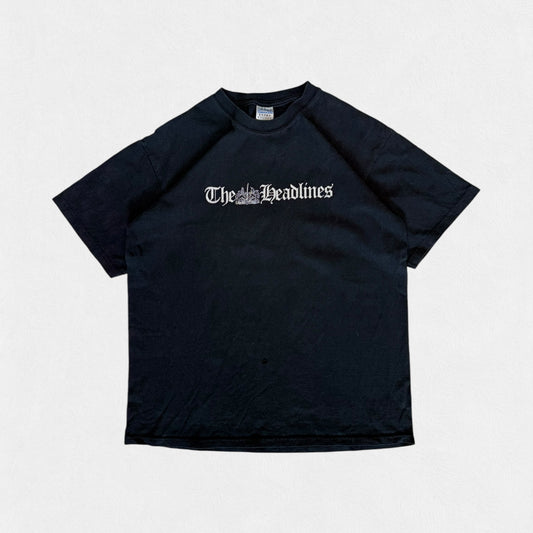 2000s Gildan the headlines graphic tee black