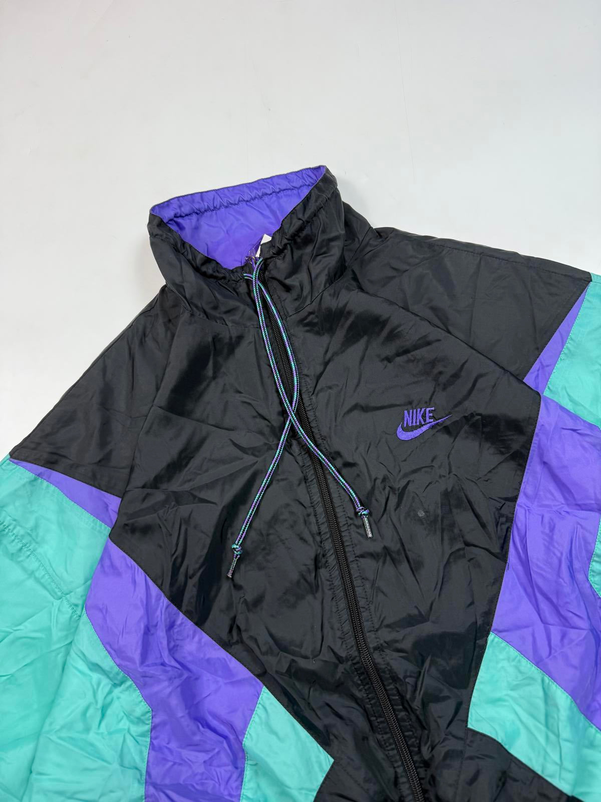 Vintage 80s Nike colour block track jacket (L)