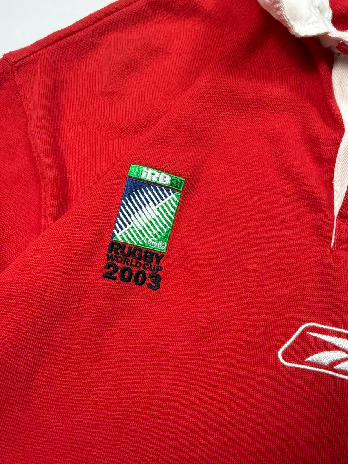 Vintage Wales rugby world cup 2003 Reebok rugby shirt (XL)