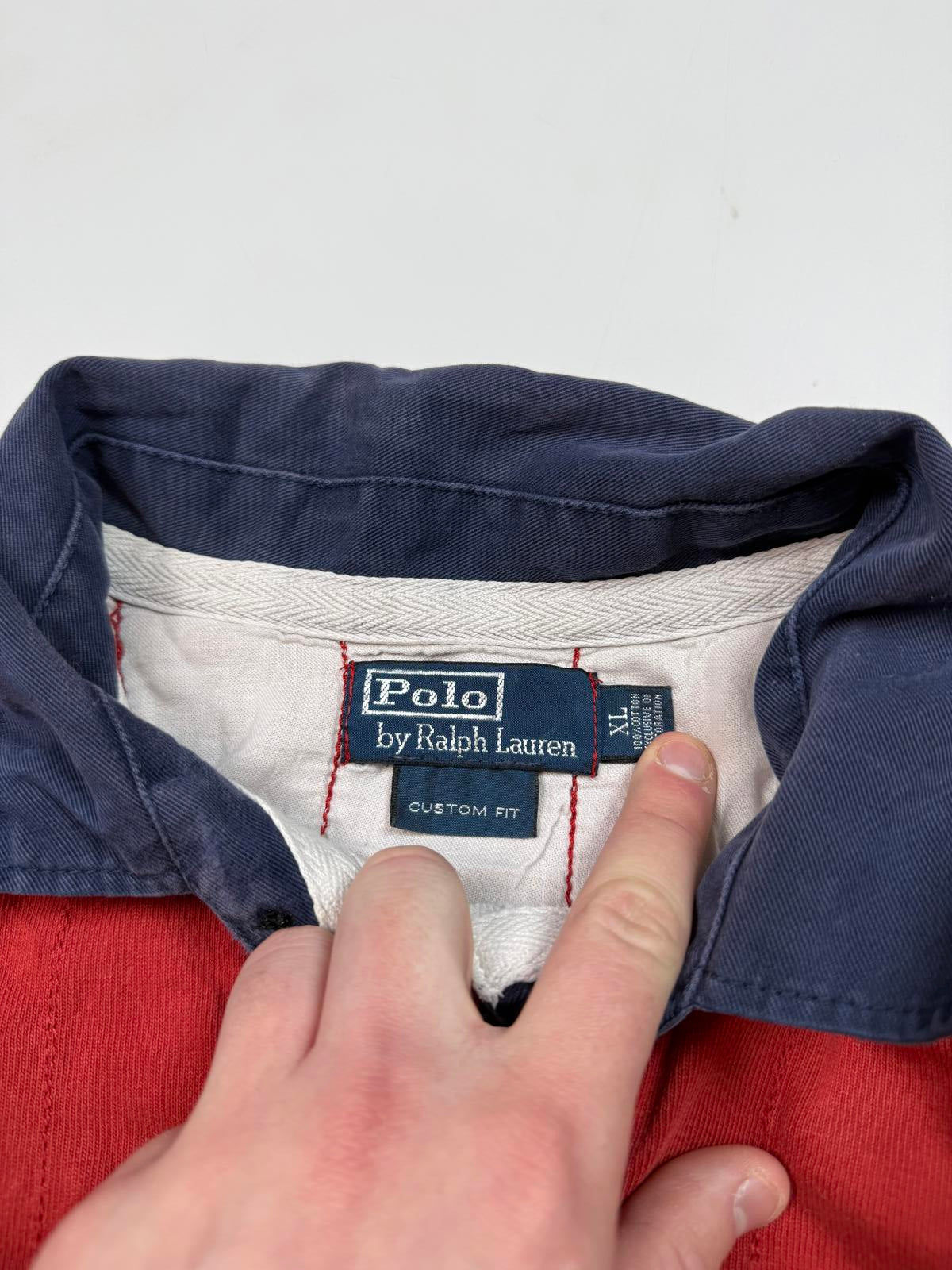 Vintage 90s Polo Ralph Lauren big pony rugby polo shirt (XL)