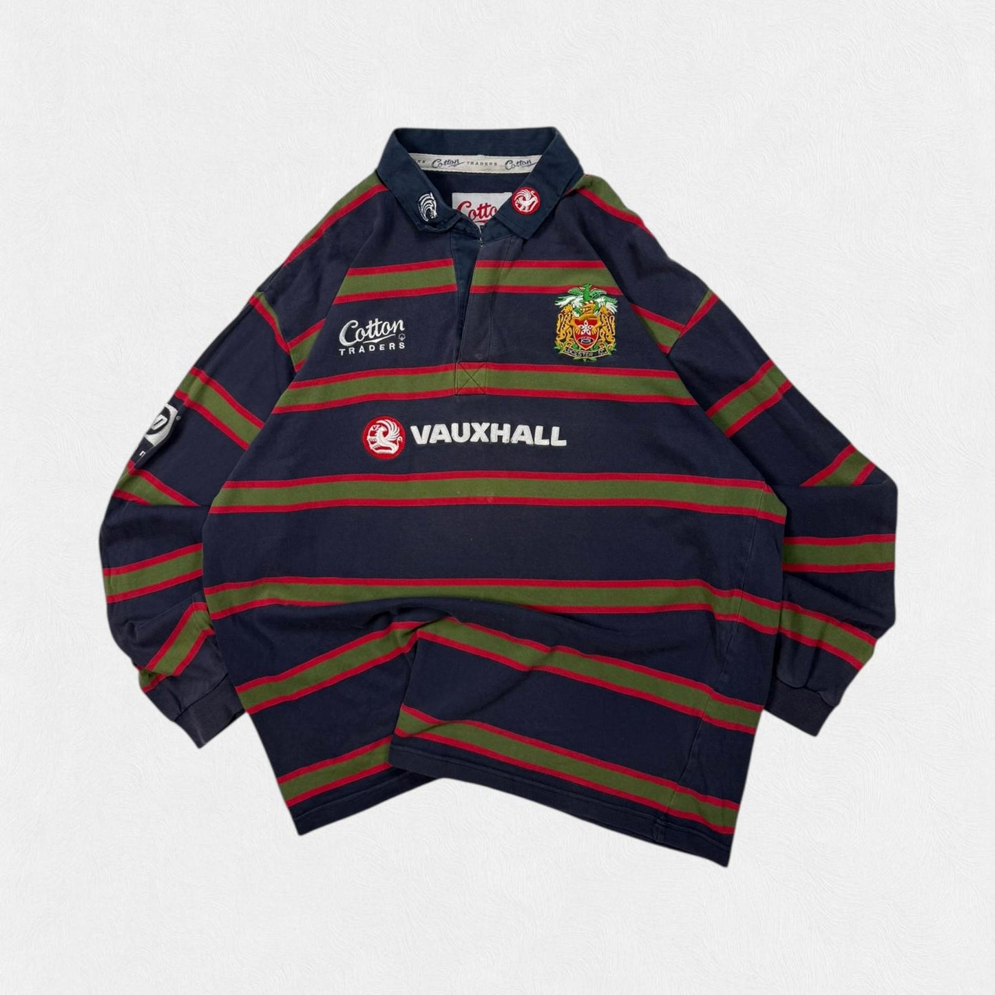 Vintage Leicester Tigers 1999-01 Cotton Traders away rugby shirt (XL)