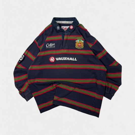 Vintage Leicester Tigers 1999-01 Cotton Traders away rugby shirt (XL)
