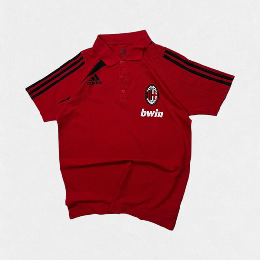 Vintage AC Milan 2009/10 Adidas football polo shirt (M)