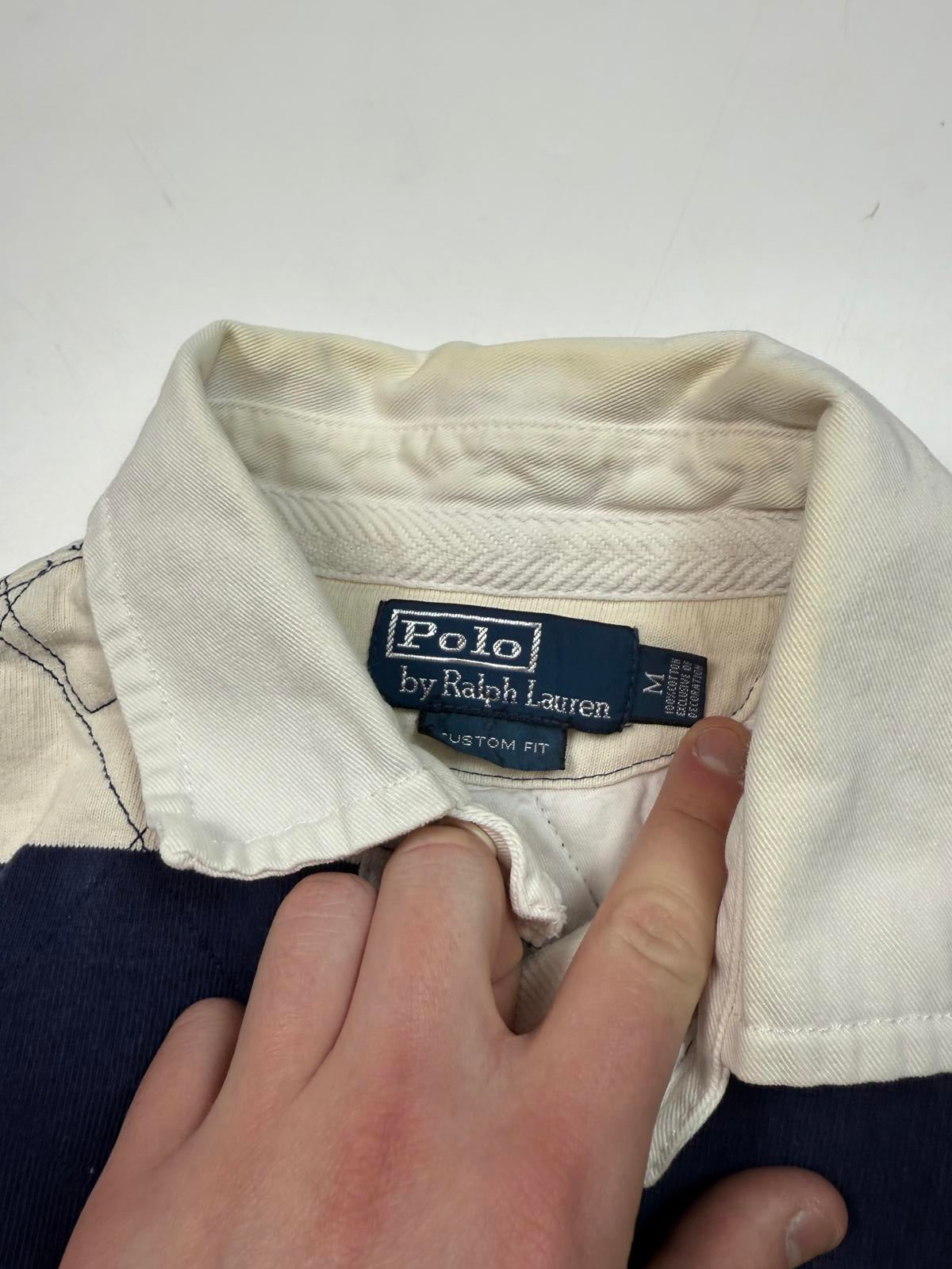 Vintage Polo Ralph Lauren striped rugby polo shirt (M)