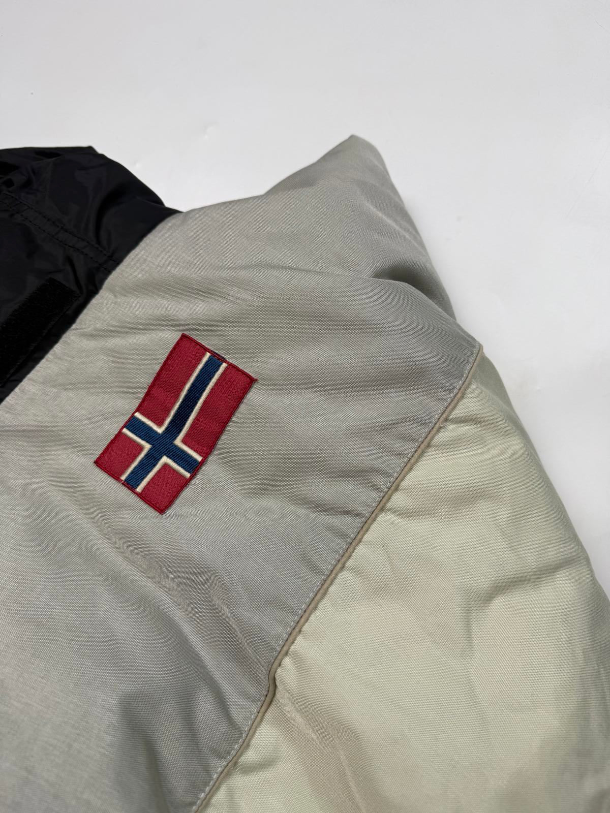 Vintage Napapijri geographic hooded jacket (L)