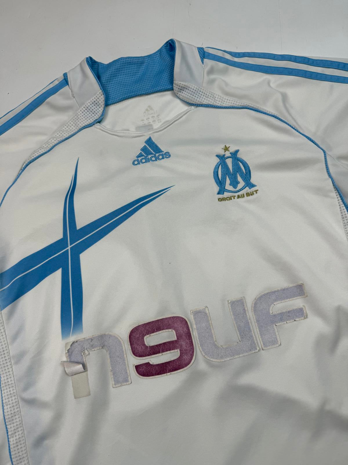 Vintage OIympique Marseille 2006/07 Ribery Adidas football shirt (M)