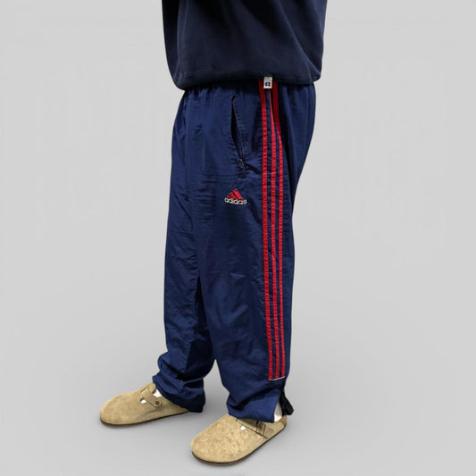 Vintage 90s adidas side stripe baggy track pants (XL)