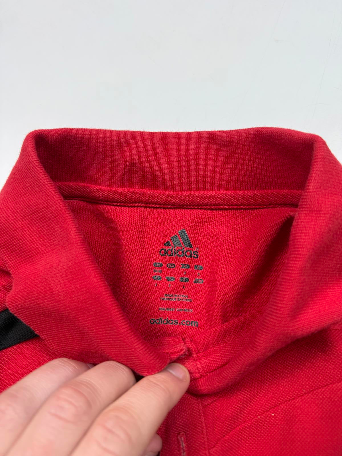 Vintage AC Milan 2009/10 Adidas football polo shirt (M)