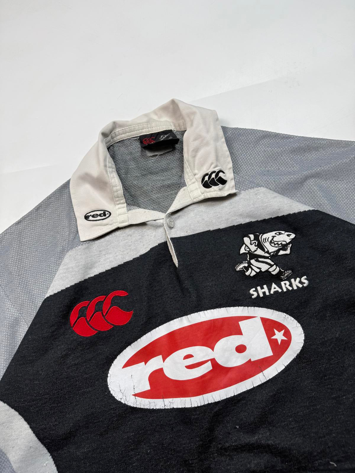 Vintage Natal Sharks 2003 Canterbury Temex rugby union shirt (XL)