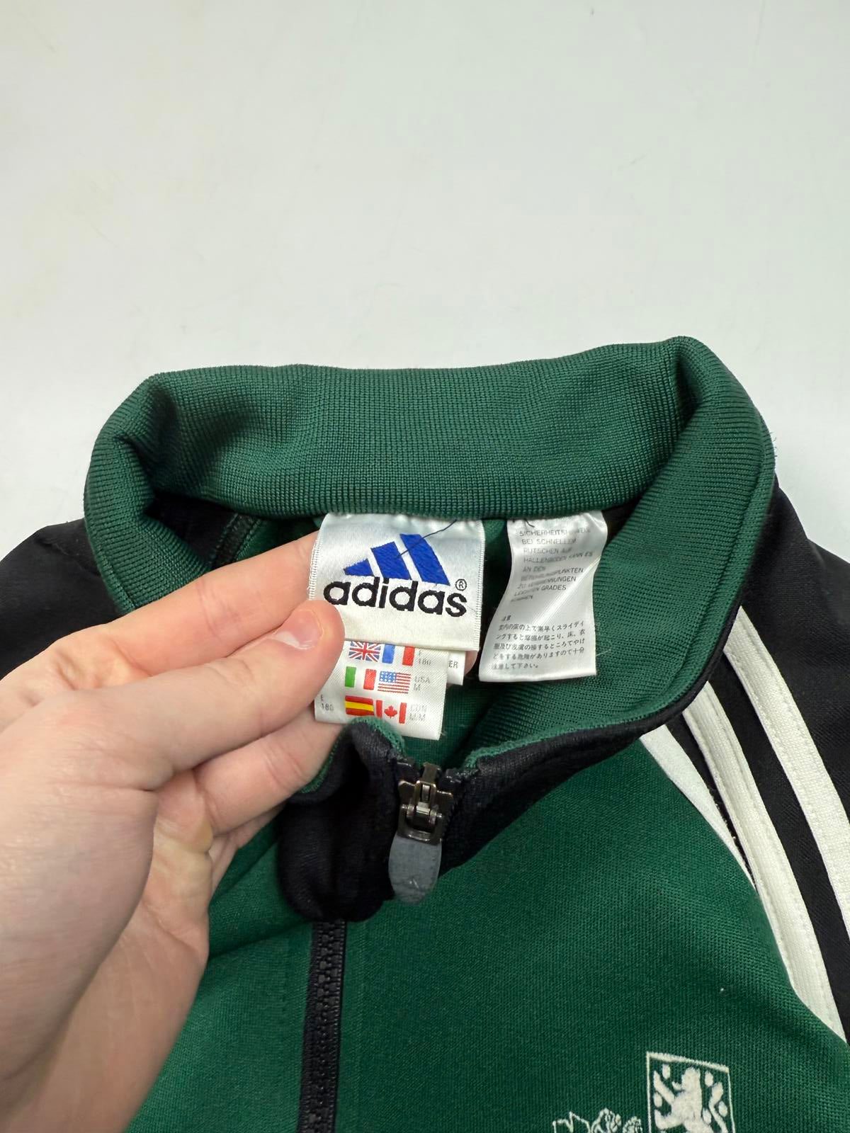 Vintage 90s Adidas colour block track top (L)