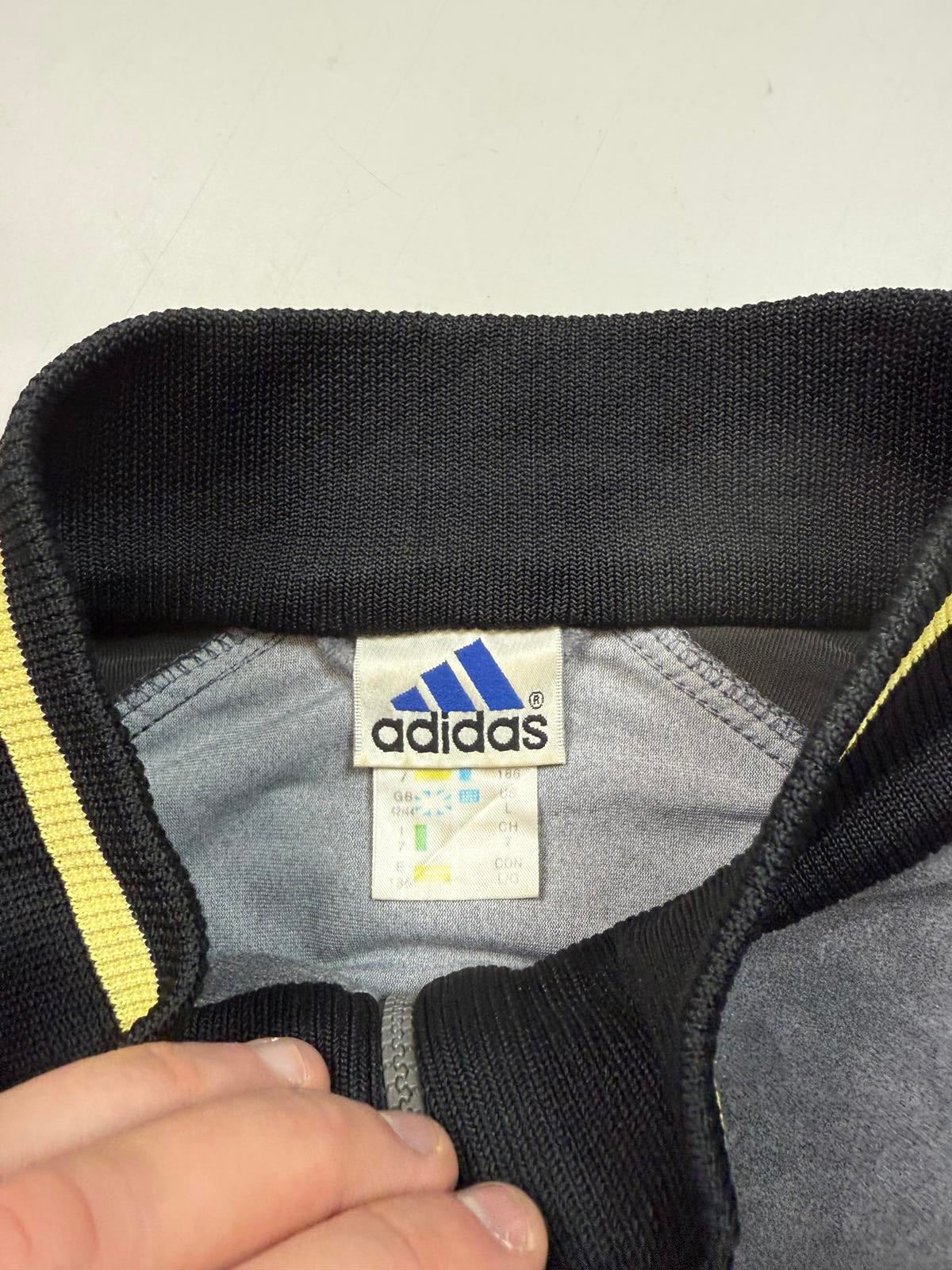 Vintage 90s Adidas velour track top (L)