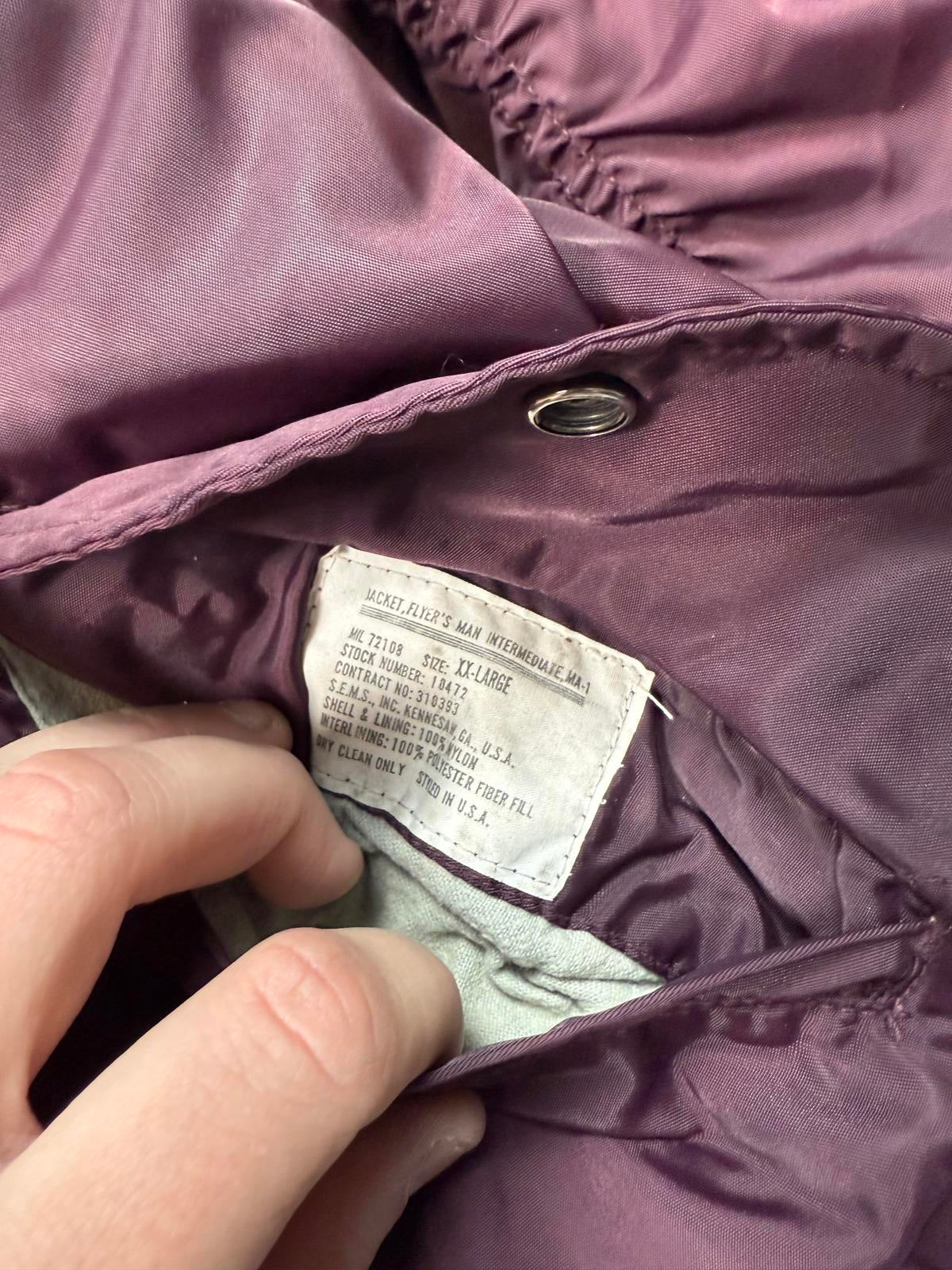 Vintage MA-1 Military bomber jacket (XXL)