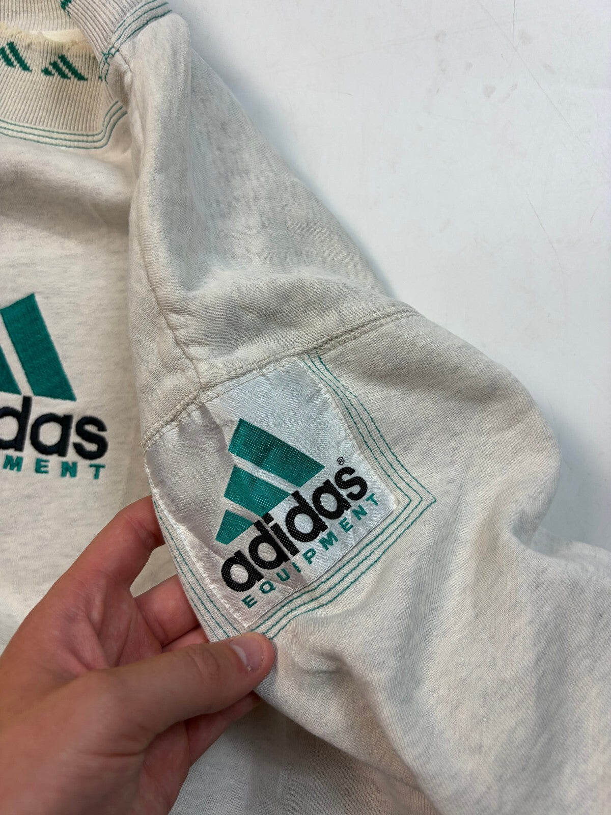 Vintage 90s Adidas equipment centre logo sweatshirt (M)