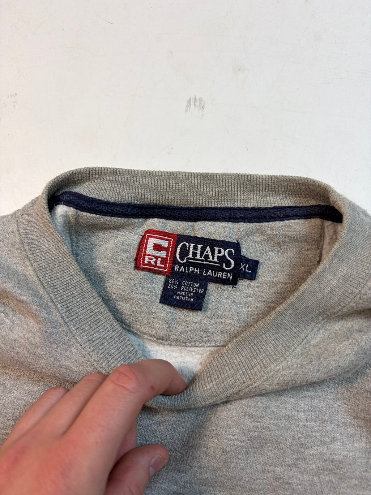 Vintage Chaps Ralph Lauren spell out sweatshirt (XL)