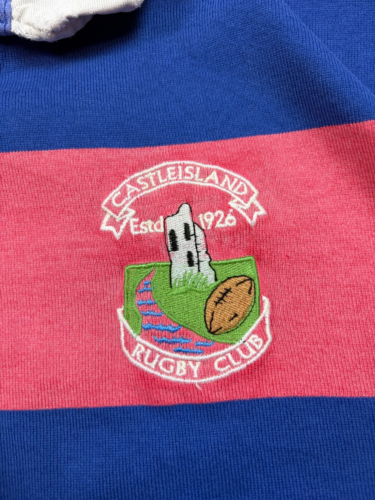 Vintage 90s Castle Island match worn Ireland Canterbury rugby union shirt (XL)