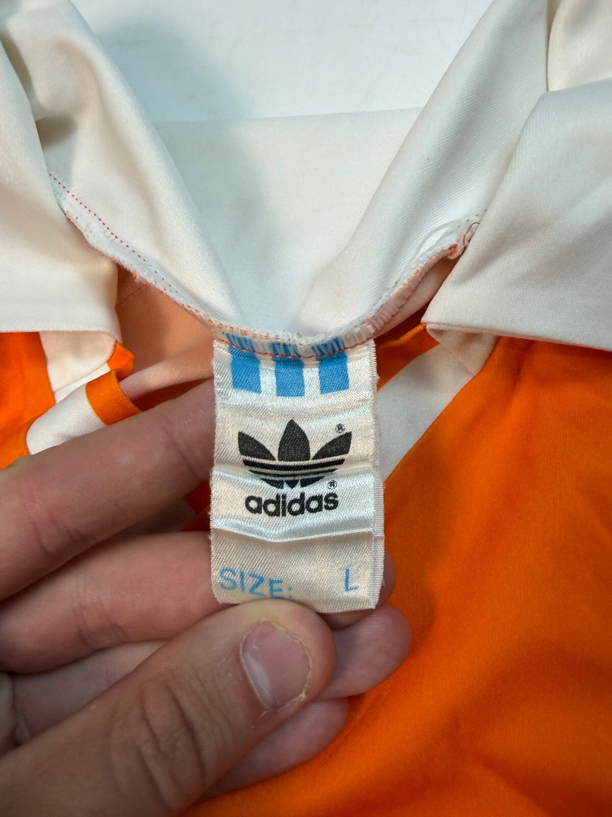 Vintage Netherlands 1990-92 Adidas home football shirt (L)