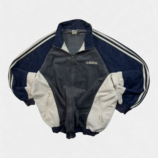 Vintage 90s adidas originals velour track top (L)