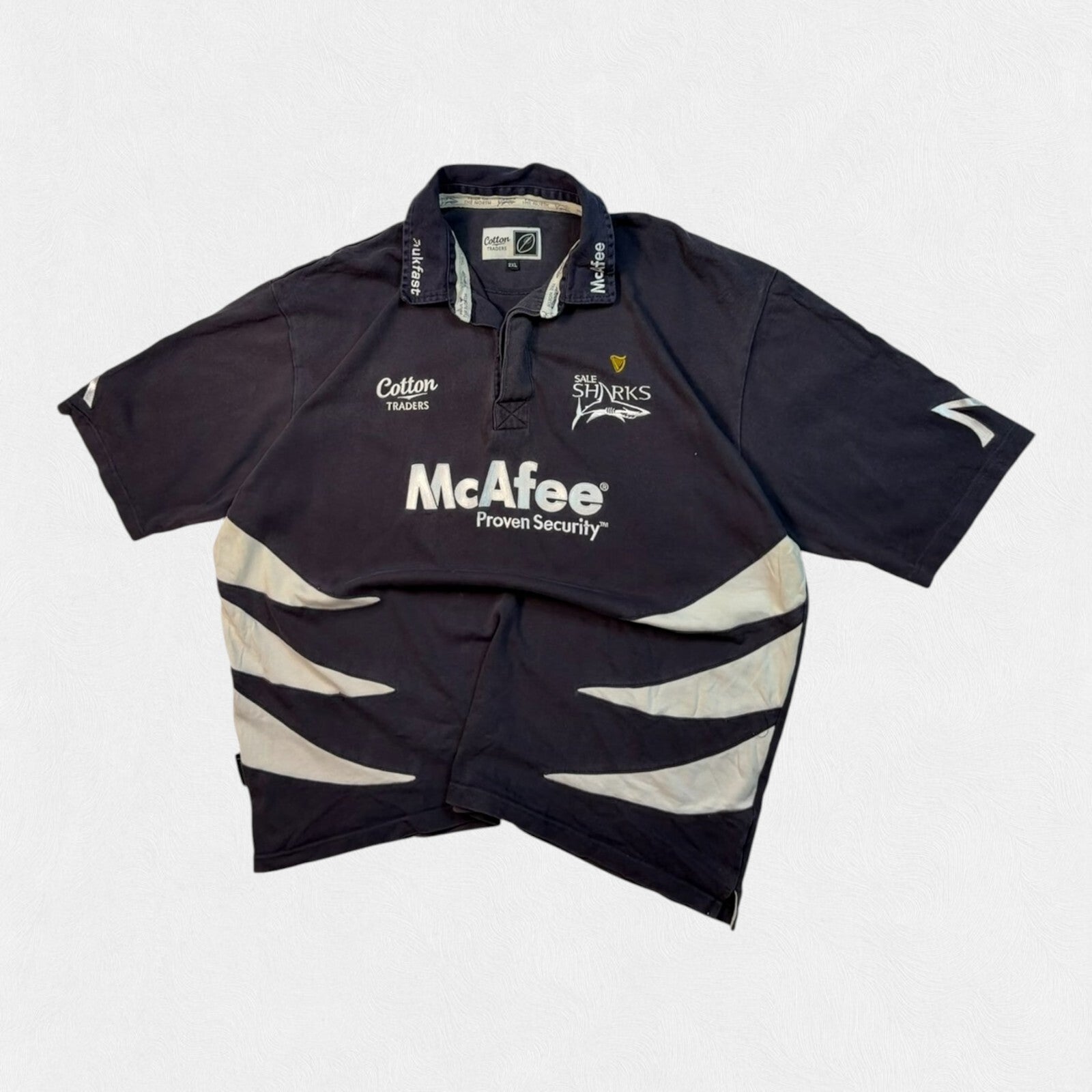 Vintage Sale Sharks 2006/07 Cotton Traders home rugby shirt (XXL)