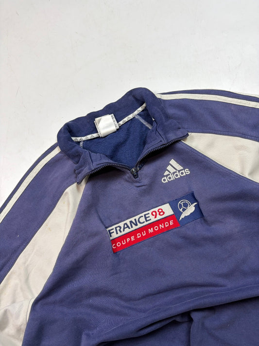 Vintage France 1998 world cup quarter zip sweatshirt (M)