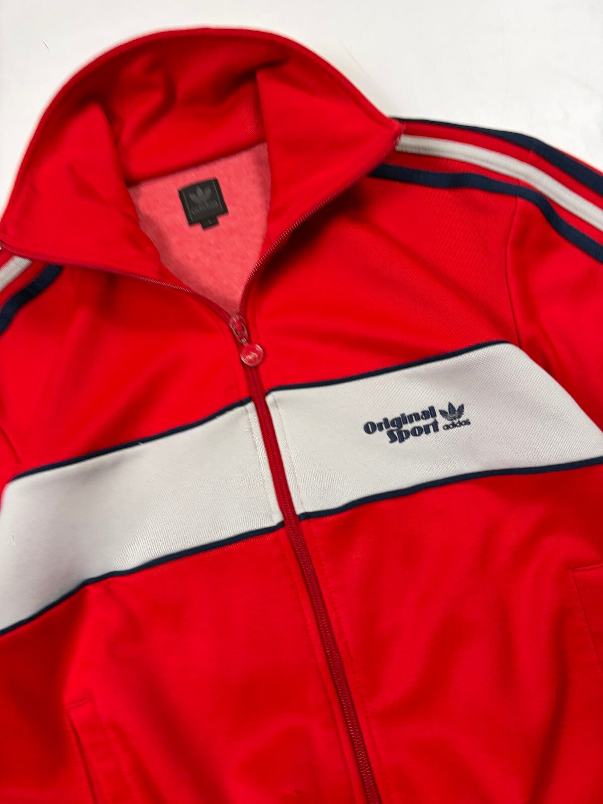 Vintage Y2K adidas originals side stripe track top (S)