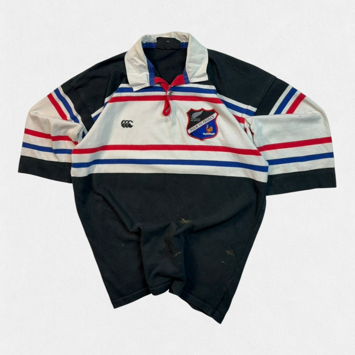 Vintage New Zealand 1995 France tour Canterbury rugby union shirt (L)