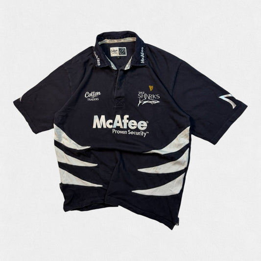 Vintage Sale Sharks 2006/07 Cotton Traders rugby union shirt (L)